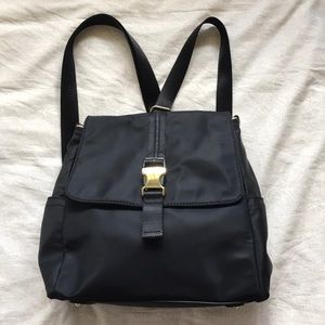 NWOT Kipling Mini Black Backpack with Gold Buckle